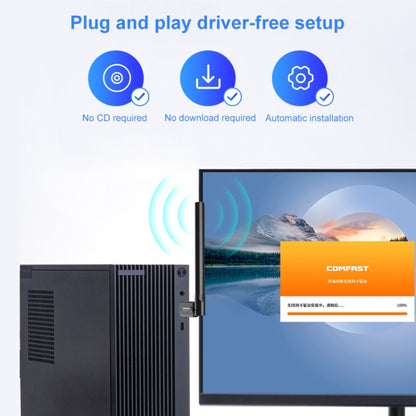 COMFAST CF-WU818N V2 150Mbps 2.4GHz WiFi Mini USB Network Adapter - USB Network Adapter by COMFAST | Online Shopping UK | buy2fix