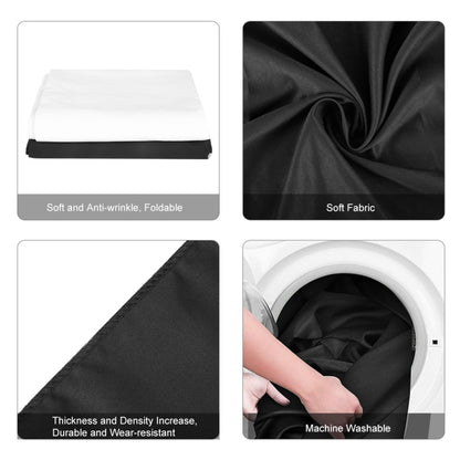 PULUZ 2m x 2m Photography Background Thickness Photo Studio Background Cloth Backdrop (Black) - Solid Color by PULUZ | Online Shopping UK | buy2fix