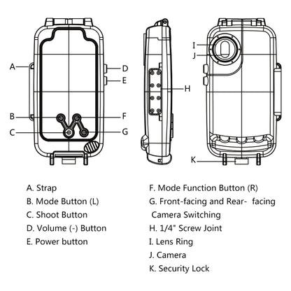 PULUZ PULUZ 40m/130ft Waterproof Diving Case for Huawei P20, Photo Video Taking Underwater Housing Cover(Transparent) - Huawei Cases by PULUZ | Online Shopping UK | buy2fix