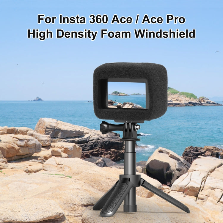 For Insta360 Ace Pro / Ace PULUZ High Density Foam Windshield (Black) - Silicone Cases by PULUZ | Online Shopping UK | buy2fix
