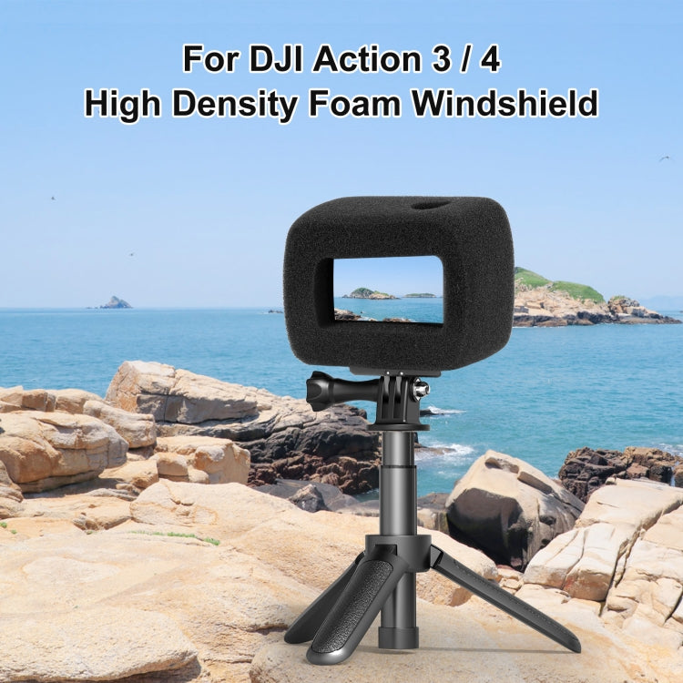 For DJI Osmo Action 5 Pro / 4 / 3 PULUZ High Density Foam Windshield (Black) - Other by PULUZ | Online Shopping UK | buy2fix