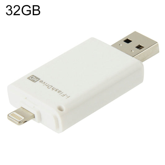 32GB i-Flash Driver HD U Disk USB Drive Memory Stick for iPhone / iPad / iPod touch(White) - U Disk & Card Reader by buy2fix | Online Shopping UK | buy2fix