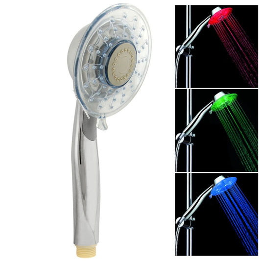 Temperature Detectable 3-Color (Green / Blue / Red) LED Shower Head, No Battery - Shower Head by buy2fix | Online Shopping UK | buy2fix