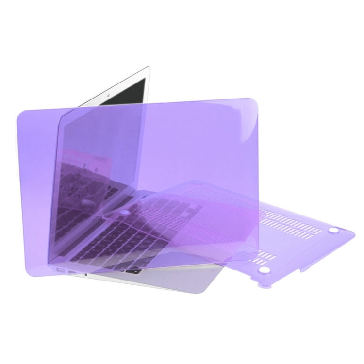 ENKAY for Macbook Air 11.6 inch (US Version) / A1370 / A1465 Hat-Prince 3 in 1 Crystal Hard Shell Plastic Protective Case with Keyboard Guard & Port Dust Plug(Purple) - MacBook Air Cases by ENKAY | Online Shopping UK | buy2fix