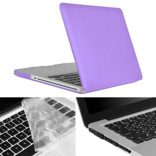 ENKAY for Macbook Pro 15.4 inch (US Version) / A1286 Hat-Prince 3 in 1 Frosted Hard Shell Plastic Protective Case with Keyboard Guard & Port Dust Plug(Purple) - MacBook Pro Cases by ENKAY | Online Shopping UK | buy2fix