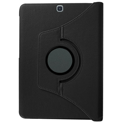 Litchi Texture Horizontal Flip Solid Color Leather Case with 360 Degrees Rotation Holder for Galaxy Tab S2 9.7 / T815(Black) - Other Galaxy Tab PC by buy2fix | Online Shopping UK | buy2fix