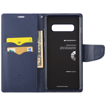 GOOSPERY FANCY DIARY Horizontal Flip PU Leather Case for Galaxy S10 Plus, with Holder & Card Slots & Wallet (Purple) - Galaxy Phone Cases by GOOSPERY | Online Shopping UK | buy2fix