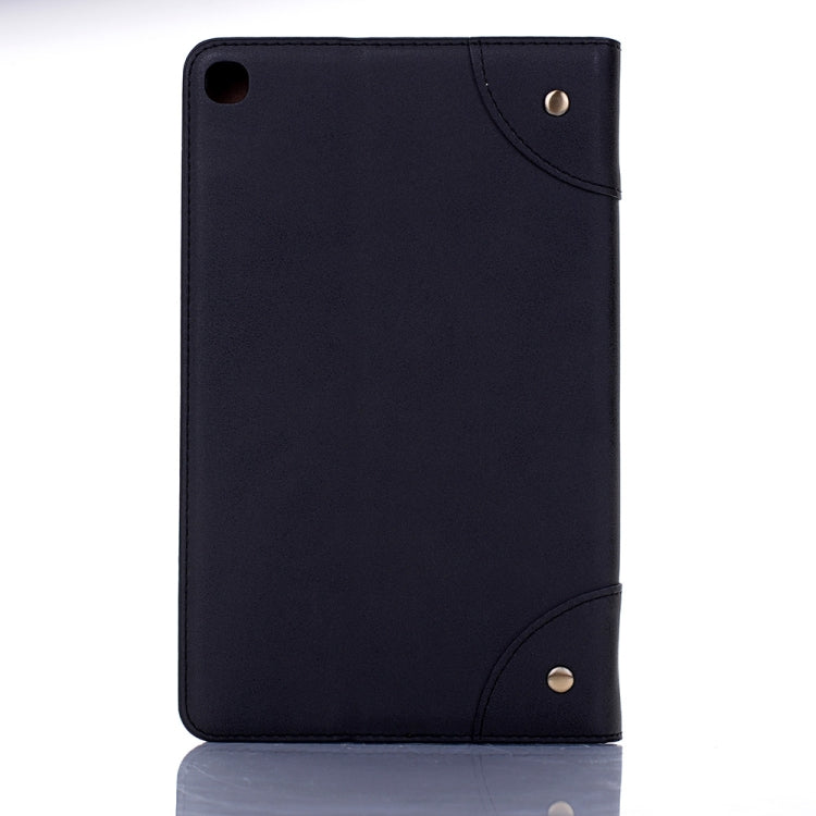 Retro Book Style Horizontal Flip Leather Case for Galaxy Tab A 8 (2019) P200 / P205,  with Holder & Card Slots & Wallet (Black) - Tab A 8.0 & S Pen (2019) P200/P205 by buy2fix | Online Shopping UK | buy2fix