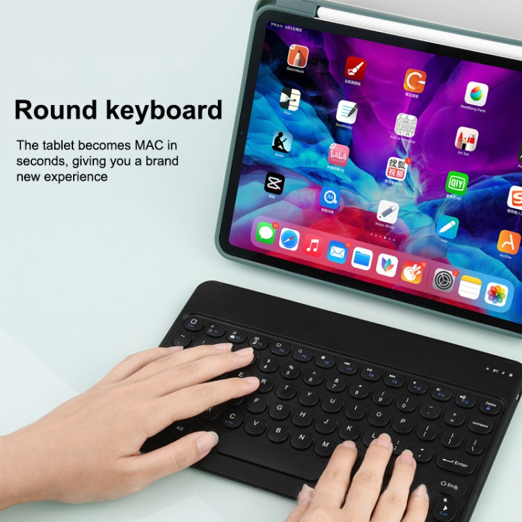 X3 10 inch Universal Tablet Round Keycap Wireless Bluetooth Keyboard (Pink) - Universal Keyboard by buy2fix | Online Shopping UK | buy2fix