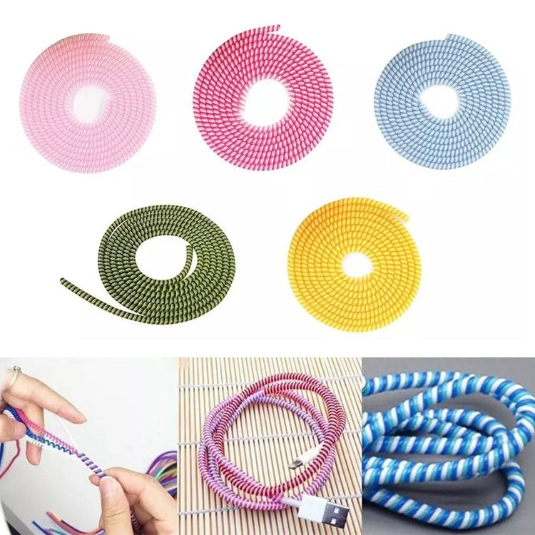Universal Three-color Data Cable Protection Rope Spring Cable Winder, Length: 1.4m, Random Color Delivery - Cable Organizer by buy2fix | Online Shopping UK | buy2fix