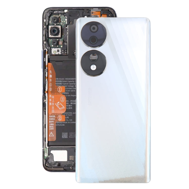 For Honor 70 Battery Back Cover with Camera Lens(White) - Back Cover by buy2fix | Online Shopping UK | buy2fix