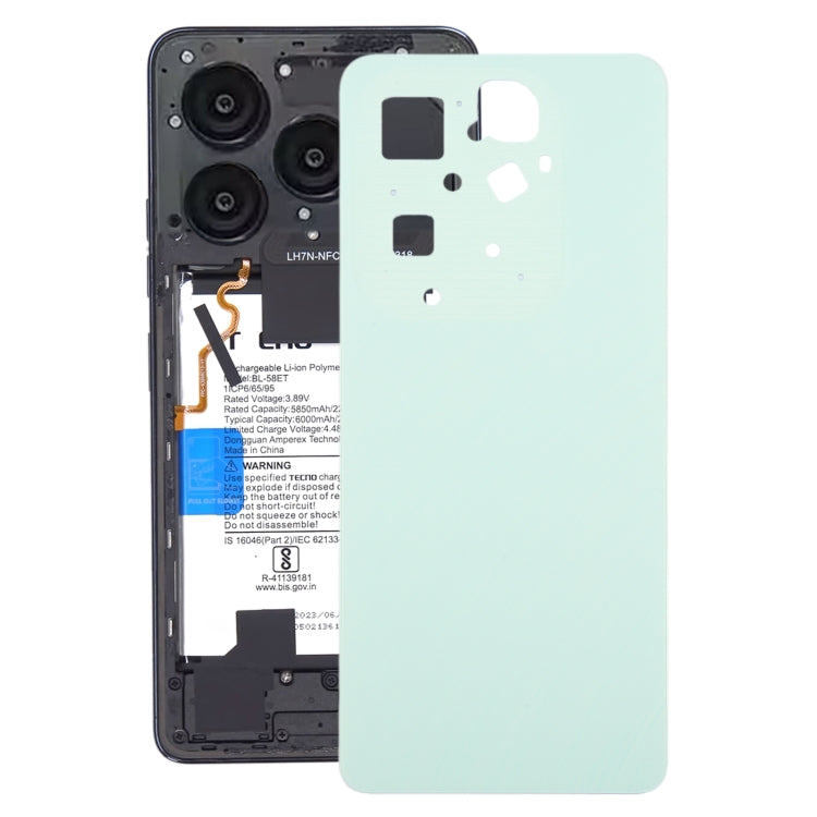 For Infinix Hot 40 Pro X6837 Original Battery Back Cover(Green) - Back Cover by buy2fix | Online Shopping UK | buy2fix