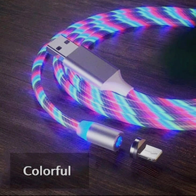 USB to 8 Pin Magnetic Suction Colorful Streamer Mobile Phone Charging  Cable, Length: 1m(Color Light) - Charging Cable & Head by buy2fix | Online Shopping UK | buy2fix