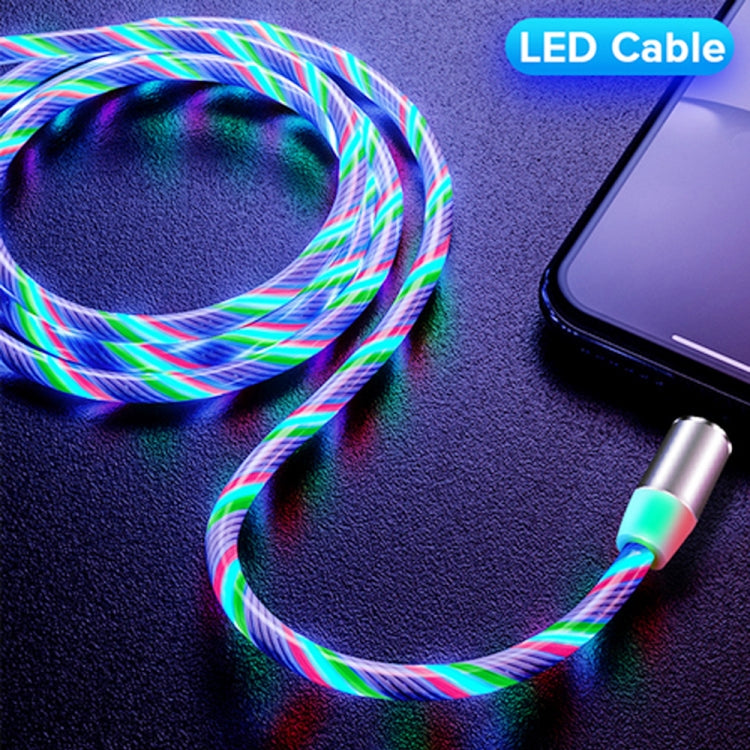 USB to 8 Pin Magnetic Suction Colorful Streamer Mobile Phone Charging  Cable, Length: 1m(Color Light) - Charging Cable & Head by buy2fix | Online Shopping UK | buy2fix