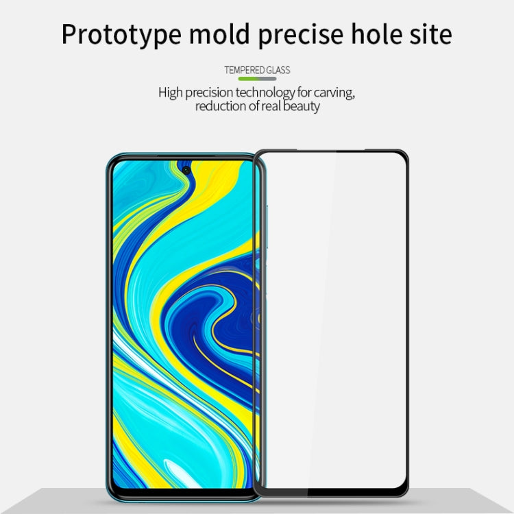 For Xiaomi Redmi Note 9/10X 4G MOFI 9H 3D Explosion-proof Curved Screen Tempered Glass Film(Black) -  by MOFI | Online Shopping UK | buy2fix