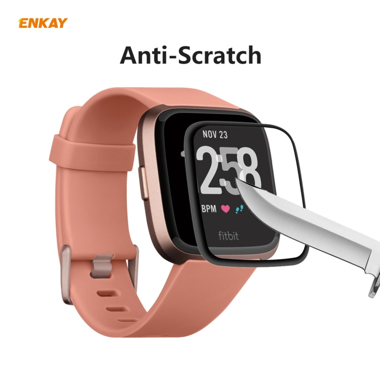 5 PCS For Fitbit Versa 3 / Fitbit Sense ENKAY Hat-Prince 3D Full Screen Soft PC Edge + PMMA HD Screen Protector Film - Screen Protector by ENKAY | Online Shopping UK | buy2fix