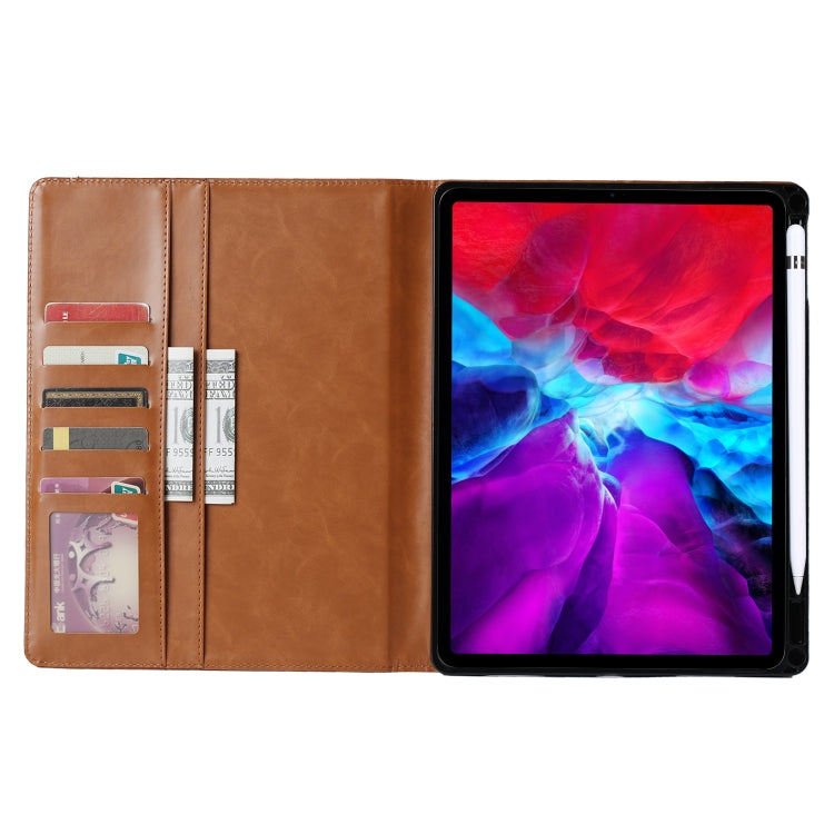 For iPad Air 11 2024 / Air 2022/2020 10.9 Knead Skin Texture Leather Tablet Case(Brown) - iPad Air (2022) / (2020) 10.9 Cases by buy2fix | Online Shopping UK | buy2fix