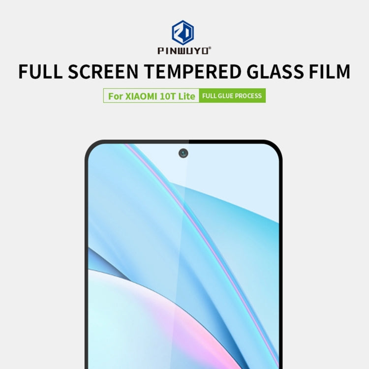 For Xiaomi Mi 10T Lite PINWUYO 9H 2.5D Full Screen Tempered Glass Film(Black) -  by PINWUYO | Online Shopping UK | buy2fix