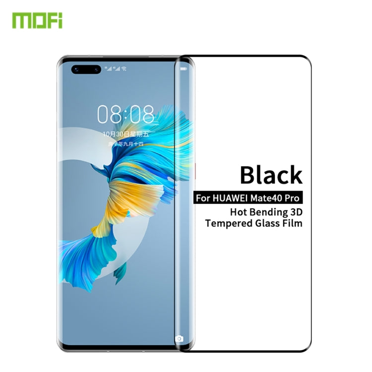 For Huawei Mate 40 Pro MOFI 9H 3D Explosion Proof Thermal Bending Full Screen Tempered Glass Film(Black) - Huawei Tempered Glass by MOFI | Online Shopping UK | buy2fix