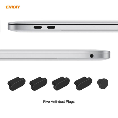 ENKAY 3 in 1 Matte Laptop Protective Case + EU Version TPU Keyboard Film + Anti-dust Plugs Set for MacBook Air 13.3 inch A1932 (2018)(Grey) - MacBook Air Cases by ENKAY | Online Shopping UK | buy2fix