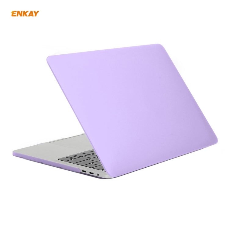 ENKAY 3 in 1 Matte Laptop Protective Case + US Version TPU Keyboard Film + Anti-dust Plugs Set for MacBook Pro 16 inch A2141 (with Touch Bar)(Purple) - MacBook Pro Cases by ENKAY | Online Shopping UK | buy2fix