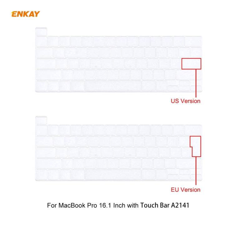 ENKAY 3 in 1 Matte Laptop Protective Case + US Version TPU Keyboard Film + Anti-dust Plugs Set for MacBook Pro 16 inch A2141 (with Touch Bar)(Purple) - MacBook Pro Cases by ENKAY | Online Shopping UK | buy2fix