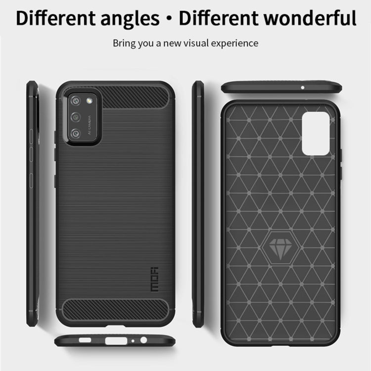 For Samsung Galaxy A02s/M02s/F02s(US Version) MOFI Gentleness Series Brushed Texture Carbon Fiber Soft TPU Case(Black) - Galaxy Phone Cases by MOFI | Online Shopping UK | buy2fix