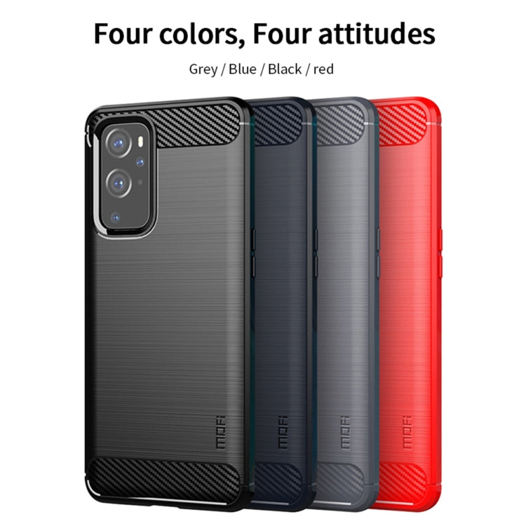 For OnePlus 9 MOFI Gentleness Series Brushed Texture Carbon Fiber Soft TPU Case(Black) - OnePlus Cases by MOFI | Online Shopping UK | buy2fix