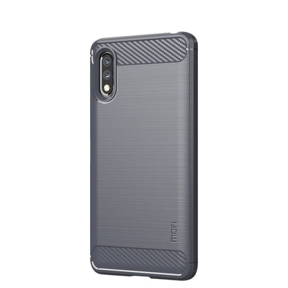 For Sony Xperia ACE ll MOFI Gentleness Series Brushed Texture Carbon Fiber Soft TPU Case(Gray) - Sony Cases by MOFI | Online Shopping UK | buy2fix