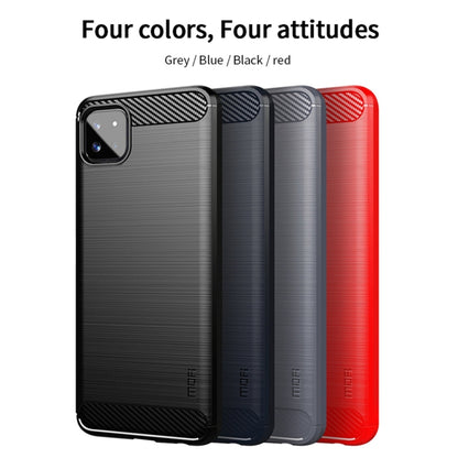 For Samsung Galaxy A22 5G MOFI Gentleness Series Brushed Texture Carbon Fiber Soft TPU Case(Gray) - Galaxy Phone Cases by MOFI | Online Shopping UK | buy2fix