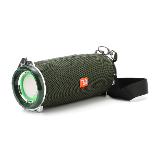 T&G TG192 LED Flashing Light Portable Wireless Bass 3D Stereo Bluetooth Speaker, Support FM / TF Card / USB(Green) - Desktop Speaker by T&G | Online Shopping UK | buy2fix