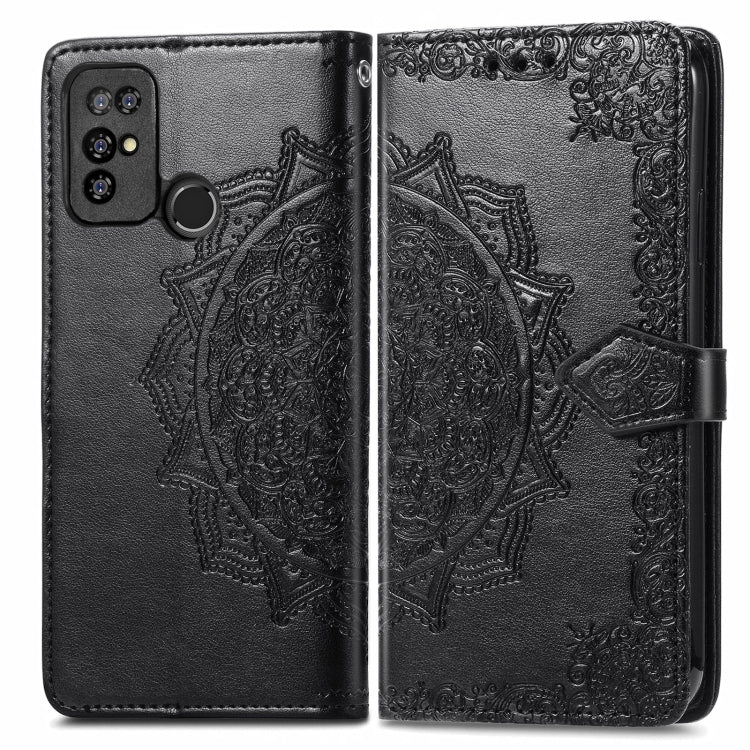 For Doogee X96 Pro Mandala Flower Embossed Horizontal Flip Leather Case with Holder & Three Card Slots & Wallet & Lanyard(Black) - More Brand by buy2fix | Online Shopping UK | buy2fix
