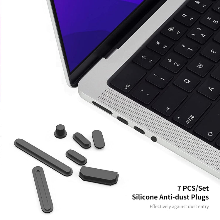 ENKAY Hat-Prince 3 in 1 Crystal Laptop Protective Case + TPU Keyboard Film + Anti-dust Plugs Set for MacBook Pro 16.2 inch A2485 2021/A2880 2023, Version:EU Version(Dark Blue) - MacBook Pro Cases by ENKAY | Online Shopping UK | buy2fix