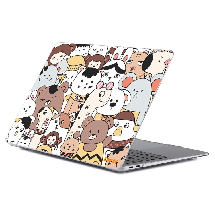 For MacBook Air 13.3 inch A1932 / A2179 / A2337 ENKAY Animal Series Pattern Laotop Protective Crystal Case(Animals No.1) - MacBook Air Cases by ENKAY | Online Shopping UK | buy2fix