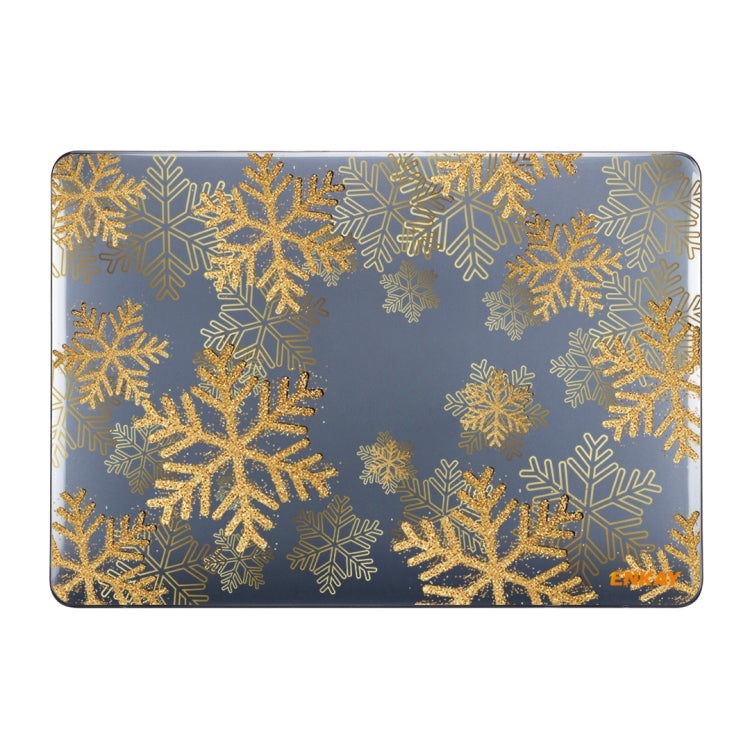 ENKAY Vintage Pattern Series Laotop Protective Crystal Case For MacBook Air 13.3 inch A1932 / A2179 / A2337(Golden Snowflake) - MacBook Air Cases by ENKAY | Online Shopping UK | buy2fix