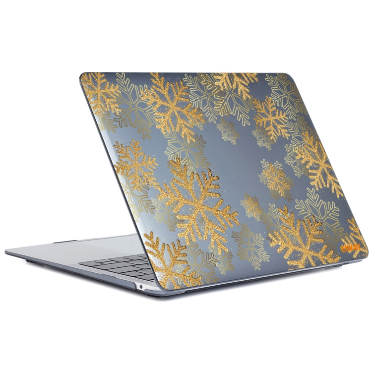 ENKAY Vintage Pattern Series Laotop Protective Crystal Case For MacBook Pro 16.2 inch A2485 2021/A2880 2023(Golden Snowflake) - MacBook Pro Cases by ENKAY | Online Shopping UK | buy2fix