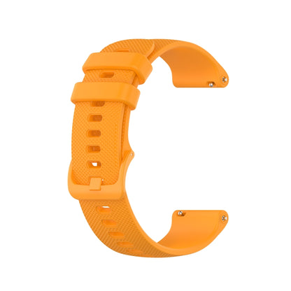 For Xiaomi Watch S1 22mm Checkered Silicone Watch Band(Yellow) - Watch Bands by buy2fix | Online Shopping UK | buy2fix