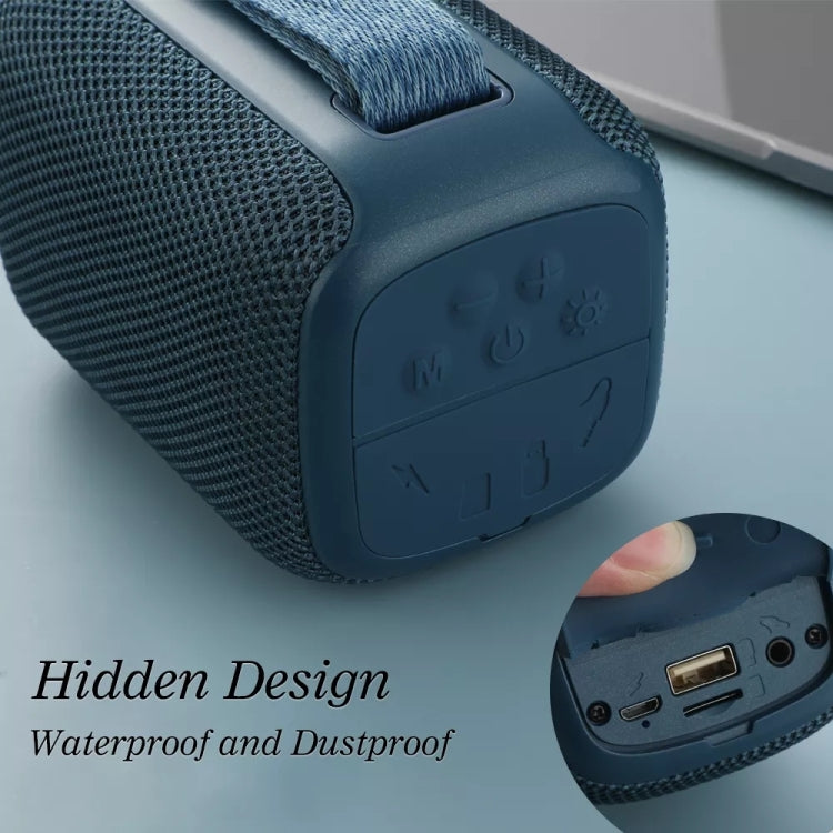 T&G TG339 RGB Light 5W Waterproof Portable Bluetooth Speaker(Blue) - Desktop Speaker by T&G | Online Shopping UK | buy2fix