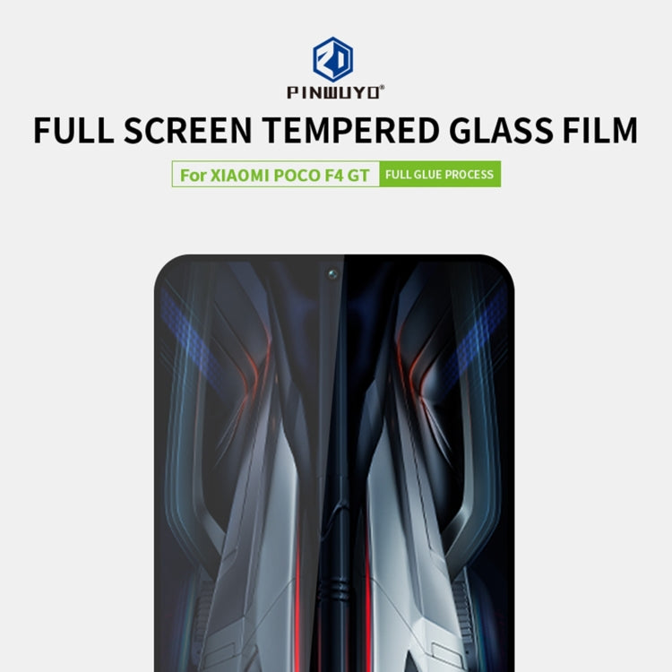For Xiaomi Poco F4 GT PINWUYO 9H 2.5D Full Screen Tempered Glass Film(Black) -  by PINWUYO | Online Shopping UK | buy2fix