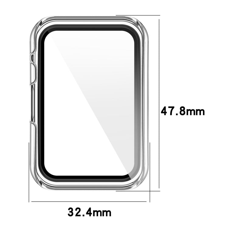 For OPPO Watch Free PC+ Toughened Film Fully Enclosed Protective Watch Case(Ivory) -  by buy2fix | Online Shopping UK | buy2fix