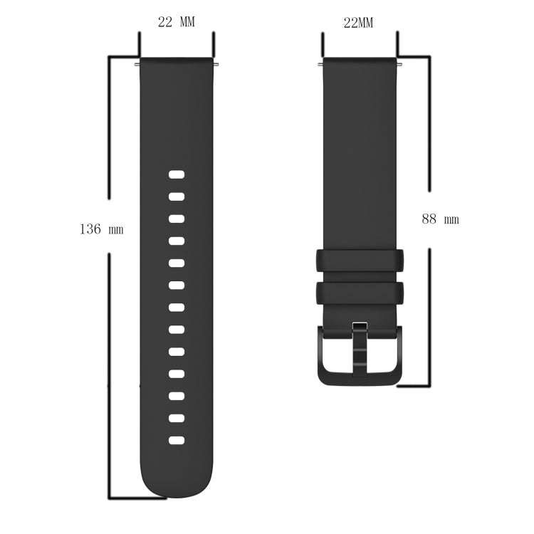 For Amazfit 2 Stratos 22mm Solid Color Soft Silicone Watch Band(Pine Green) - Watch Bands by buy2fix | Online Shopping UK | buy2fix