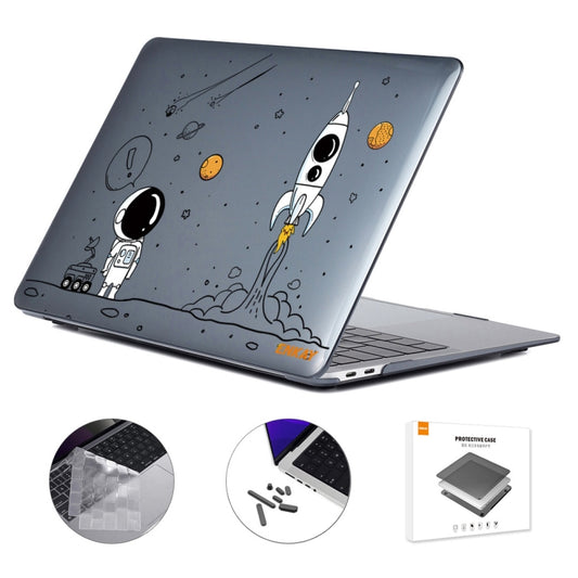 For MacBook Pro 14.2 A2442/A2779 2023 ENKAY Hat-Prince 3 in 1 Spaceman Pattern Laotop Protective Crystal Case with TPU Keyboard Film / Anti-dust Plugs, Version:US(Spaceman No.1) - MacBook Pro Cases by ENKAY | Online Shopping UK | buy2fix