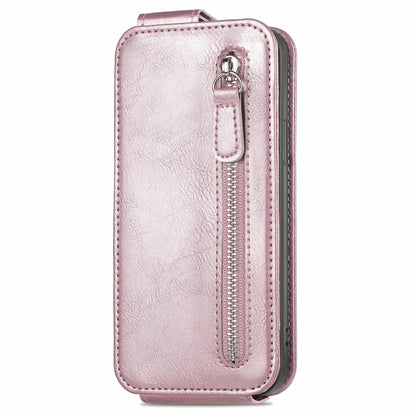 For Xiaomi Redmi 13C 5G Zipper Wallet Vertical Flip Leather Phone Case(Pink) - 13C Cases by buy2fix | Online Shopping UK | buy2fix