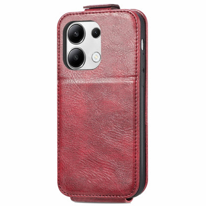 For Xiaomi Redmi Note 13 4G Zipper Wallet Vertical Flip Leather Phone Case(Red) - Note 13 Cases by buy2fix | Online Shopping UK | buy2fix