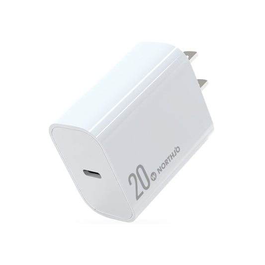 NORTHJO NOPD2001 PD 20W USB-C / Type-C Single Port Fast Charger, Plug Type:US Plug(White) - USB Charger by NORTHJO | Online Shopping UK | buy2fix