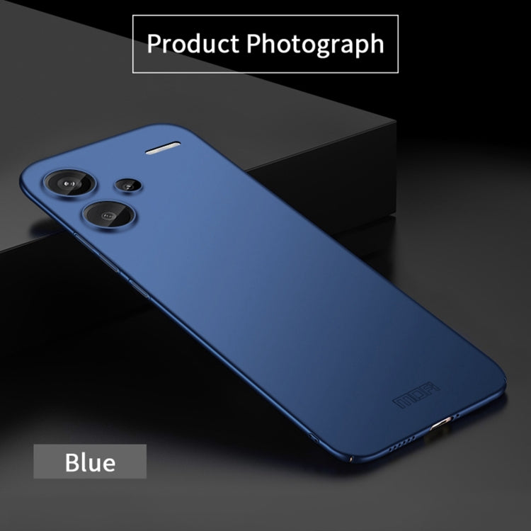 For Redmi Note 13 Pro+ MOFI Micro-Frosted PC Ultra-thin Hard Phone Case(Blue) - Note 13 Pro+ Cases by MOFI | Online Shopping UK | buy2fix
