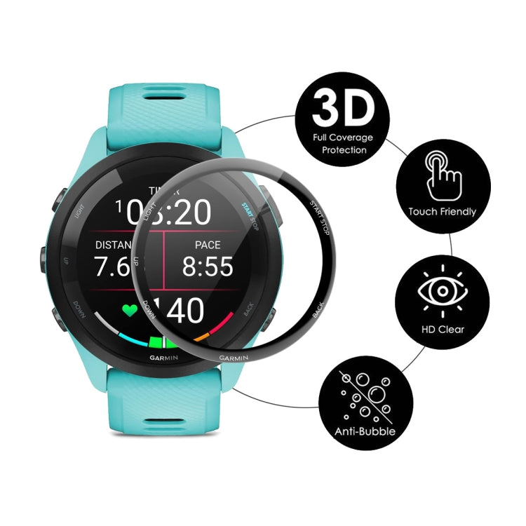 For Garmin Forerunner 265S ENKAY 3D Full Coverage Soft PC Edge + PMMA HD Screen Protector Film - Screen Protector by ENKAY | Online Shopping UK | buy2fix