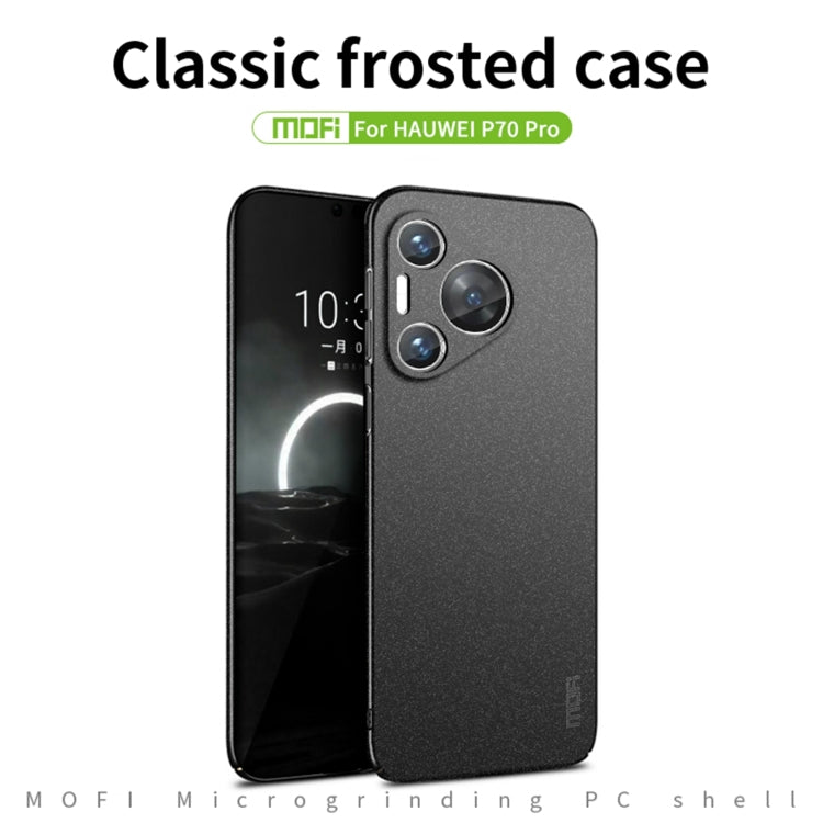 For Huawei P70 Pro MOFI Fandun Series Frosted PC Ultra-thin All-inclusive Phone Case(Black) - Huawei Cases by MOFI | Online Shopping UK | buy2fix