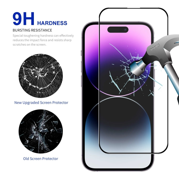 For iPhone 16 Pro Max 2pcs ENKAY Full Glue High Aluminum-silicon Tempered Glass Film - iPhone 16 Pro Max Tempered Glass by ENKAY | Online Shopping UK | buy2fix