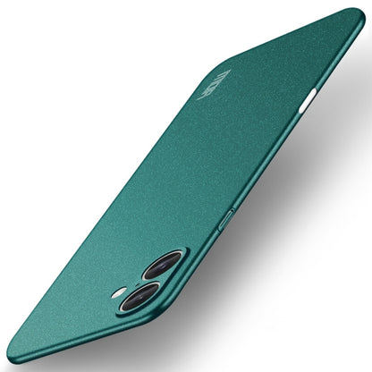 For iPhone 16 MOFI Fandun Series Frosted PC Ultra-thin All-inclusive Phone Case(Green) - iPhone 16 Cases by MOFI | Online Shopping UK | buy2fix